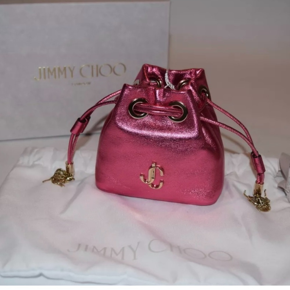 Jimmy Choo Mini Bag pink peony Marchaline mint condition with tags crossbody - Picture 10 of 16